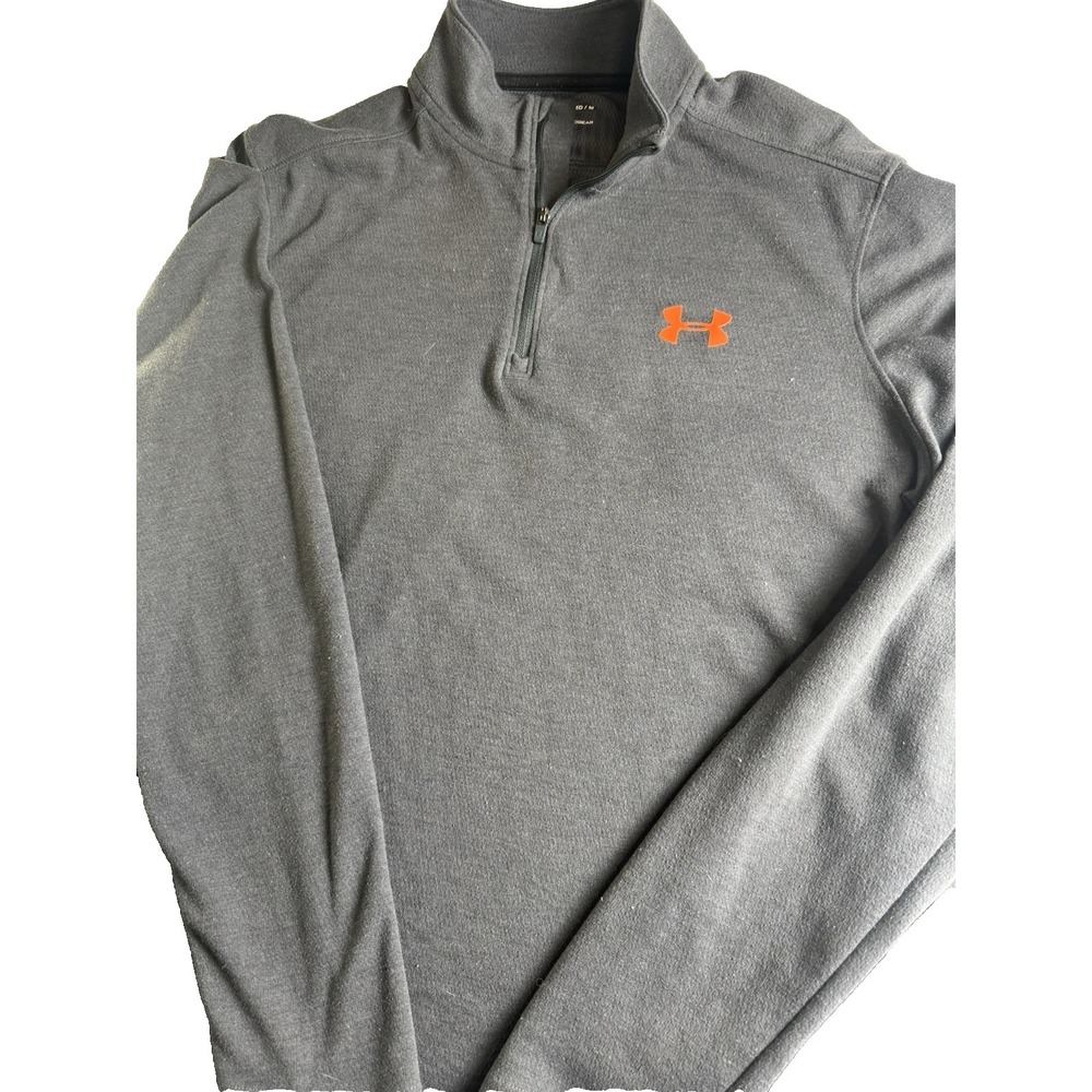 Under Armour Pullover Mens Medium 1/4 Zip Loose Gray Long Sleeve